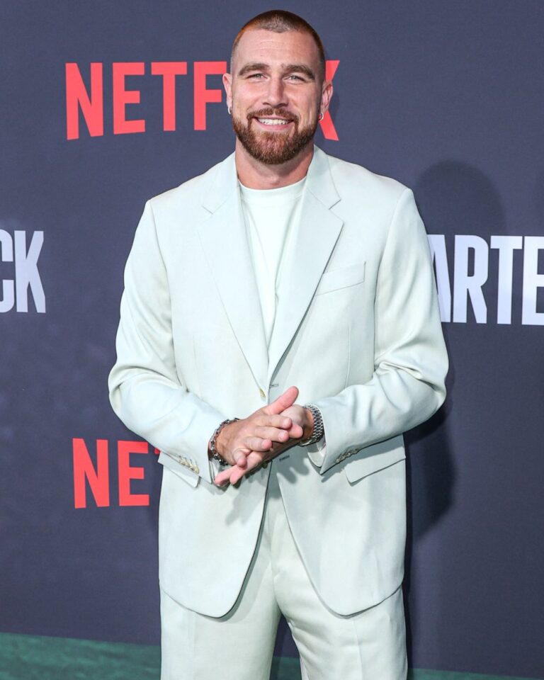 Travis Kelce Looks Dapper in White at 150th Annual Kentucky Derby Races 01