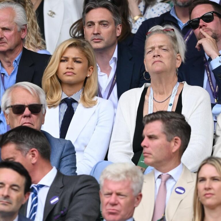 Zenday and Her Mom Claire Coleman at a Wimbledon game