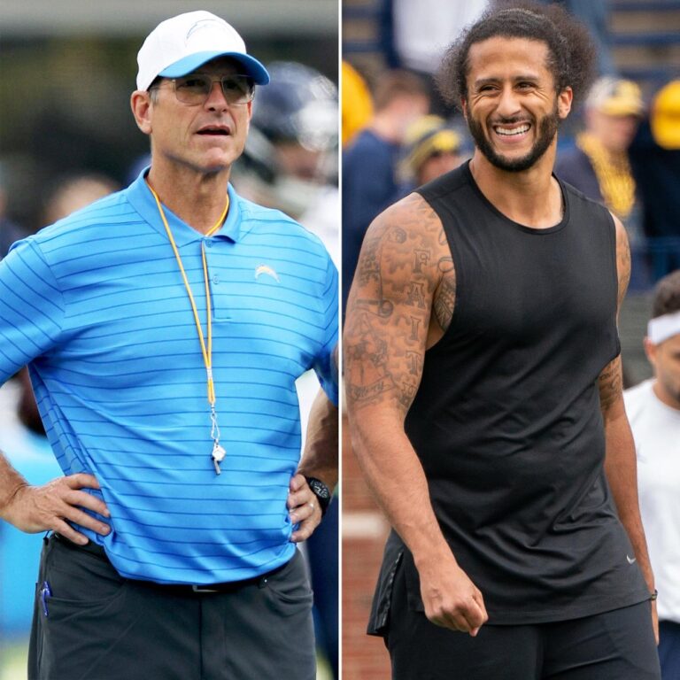 1Jim Harbaugh Gives Update on Offering Colin Kaepernick Coaching Job With Los Angeles Chargers