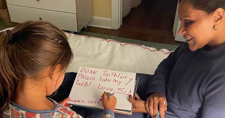 Mindy Kaling Instagram They Deliver Notes to the Tooth Fairy Just Like Us