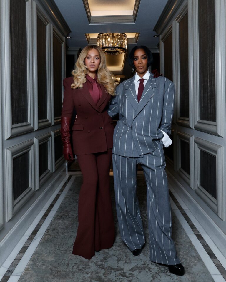 Currently Trending Presidential Boss Lady Suits as Spied on Beyonce in Burgundy Gabriela Heart Kelly Rowland in Fear of GOD and Michelle Obama in Pinstripe Gray Sergio Hudson IMG 1353