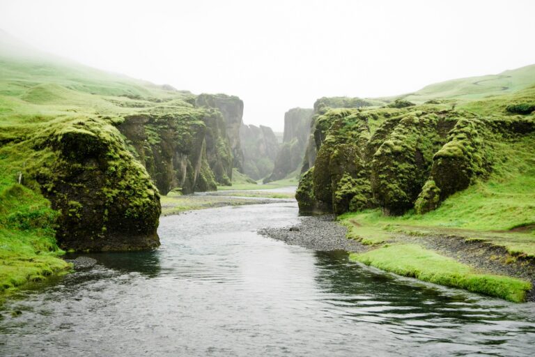 river in iceland in spring