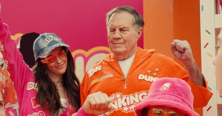 Bill Belichick s Girlfriend Jordon Hudson Had Cameo in Dunkin Super Bowl Commercial 140 Ad Still 2 B