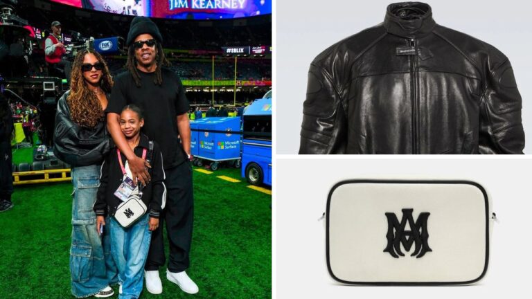 Fasion Bomb Kids Jay Z Attended the Superbowl in an All Black Look with Blue Ivy in a Black Balencia