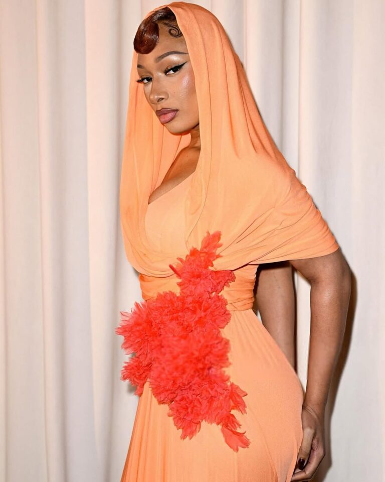 Rapper Megan Thee Stallion Wears Her First Couture Gown by Giambatisa Valli to the Brands SS25 Couture Show 3