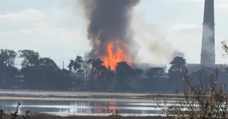 moss landing fire flare up 3